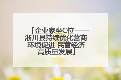 企业家坐C位——淅川县持续优化营商环境促进 民营经济高质量发展