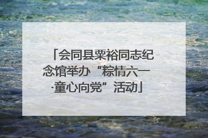 会同县粟裕同志纪念馆举办“粽情六一·童心向党”活动