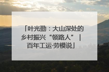 叶光勤：大山深处的乡村振兴“领路人”｜百年工运·劳模说