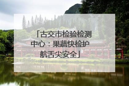 古交市检验检测中心：果蔬快检护航舌尖安全