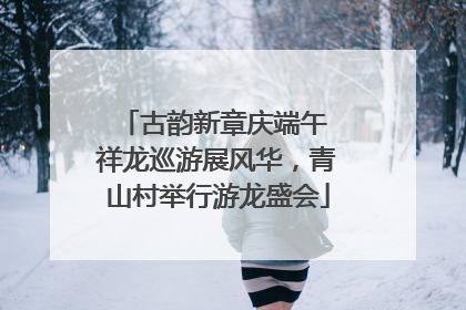 古韵新章庆端午 祥龙巡游展风华，青山村举行游龙盛会