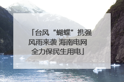 台风“蝴蝶”携强风雨来袭 海南电网全力保民生用电