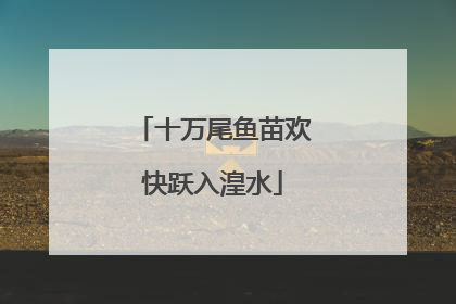 十万尾鱼苗欢快跃入湟水