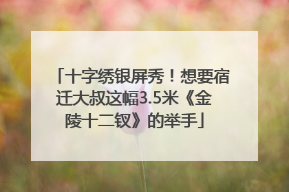 十字绣银屏秀！想要宿迁大叔这幅3.5米《金陵十二钗》的举手