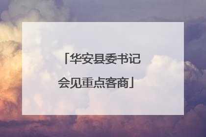 华安县委书记会见重点客商