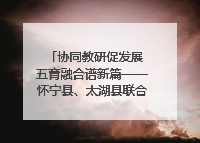 协同教研促发展 五育融合谱新篇——怀宁县、太湖县联合教研活动在月山镇中心学校成功举办