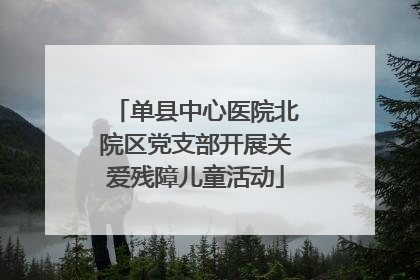 单县中心医院北院区党支部开展关爱残障儿童活动