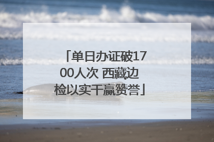 单日办证破1700人次 西藏边检以实干赢赞誉