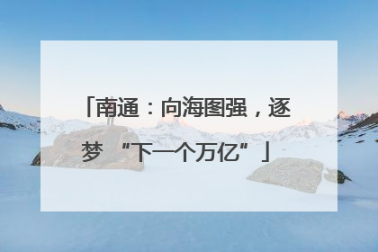南通：向海图强，逐梦 “下一个万亿”