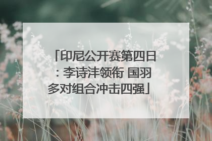 印尼公开赛第四日：李诗沣领衔 国羽多对组合冲击四强