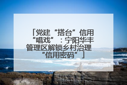 党建“搭台”信用“唱戏”：宁阳华丰管理区解锁乡村治理“信用密码”