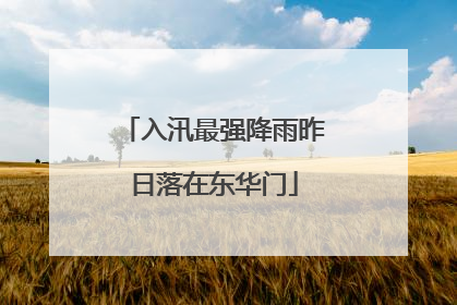 入汛最强降雨昨日落在东华门