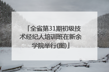 全省第31期初级技术经纪人培训班在新余学院举行(图)