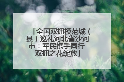 全国双拥模范城（县）巡礼河北省沙河市：军民携手同行 双拥之花绽放