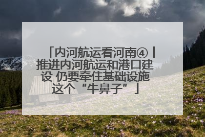 内河航运看河南④丨推进内河航运和港口建设 仍要牵住基础设施这个“牛鼻子”