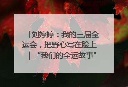 刘婷婷：我的三届全运会，把野心写在脸上｜“我们的全运故事”全民征文大赛