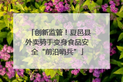 创新监管！夏邑县外卖骑手变身食品安全“前沿哨兵”