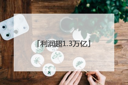 利润超1.3万亿