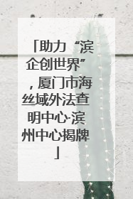 助力“滨企创世界”，厦门市海丝域外法查明中心·滨州中心揭牌
