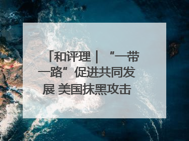 和评理｜“一带一路”促进共同发展 美国抹黑攻击酸味十足