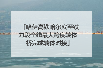 哈伊高铁哈尔滨至铁力段全线最大跨度转体桥完成转体对接