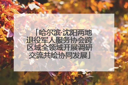 哈尔滨·沈阳两地退役军人服务协会跨区域全领域开展调研交流共绘协同发展