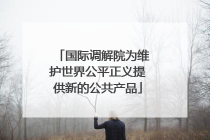国际调解院为维护世界公平正义提供新的公共产品