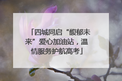 四城同启“馥郁未来”爱心加油站，温情服务护航高考