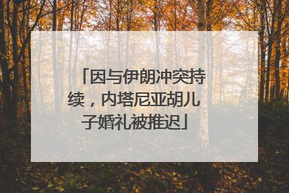 因与伊朗冲突持续，内塔尼亚胡儿子婚礼被推迟