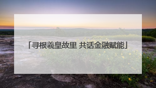 寻根羲皇故里 共话金融赋能