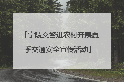 宁陵交警进农村开展夏季交通安全宣传活动