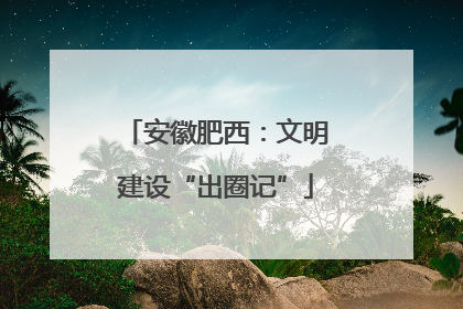 安徽肥西：文明建设“出圈记”