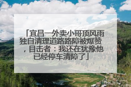 宜昌一外卖小哥顶风雨独自清理道路路障被爆赞，目击者：我还在犹豫他已经停车清障了