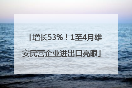增长53%！1至4月雄安民营企业进出口亮眼