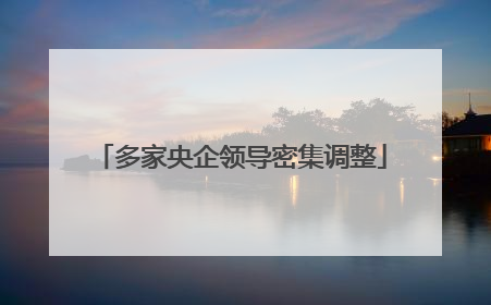 多家央企领导密集调整
