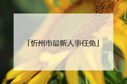 忻州市最新人事任免