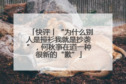 快评丨“为什么别人是撞衫我就是抄袭”，何秋亊在道一种很新的“歉”