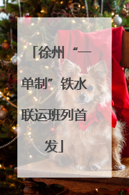 徐州“一单制”铁水联运班列首发