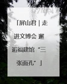 屏山君｜走进文博会 邂逅福建馆“三张面孔”