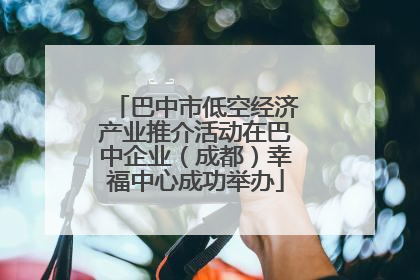 巴中市低空经济产业推介活动在巴中企业（成都）幸福中心成功举办