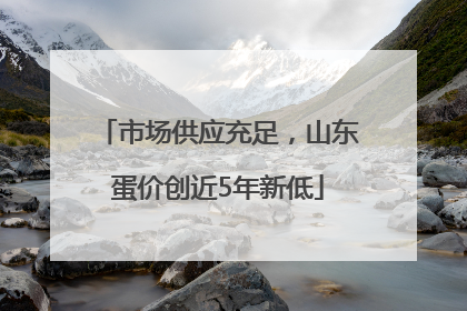 市场供应充足，山东蛋价创近5年新低