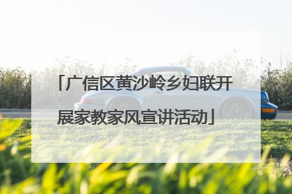 广信区黄沙岭乡妇联开展家教家风宣讲活动