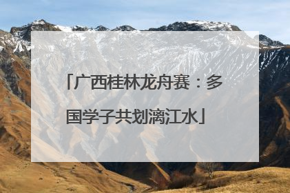 广西桂林龙舟赛：多国学子共划漓江水