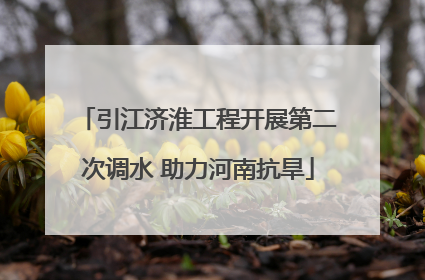 引江济淮工程开展第二次调水 助力河南抗旱