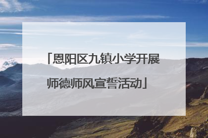恩阳区九镇小学开展师德师风宣誓活动