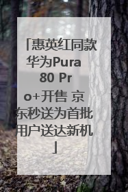 惠英红同款华为Pura 80 Pro+开售 京东秒送为首批用户送达新机