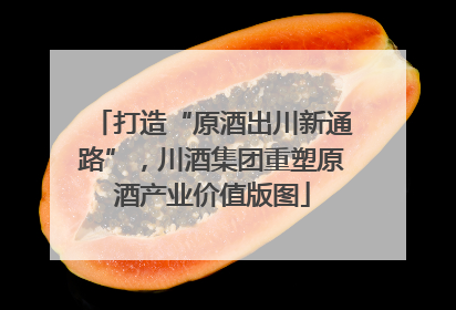 打造“原酒出川新通路”，川酒集团重塑原酒产业价值版图