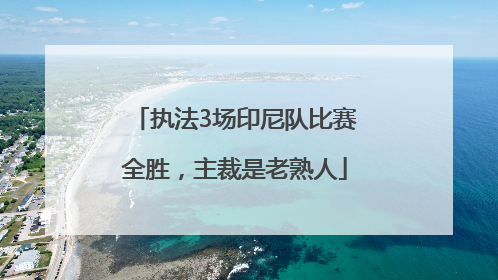 执法3场印尼队比赛全胜，主裁是老熟人