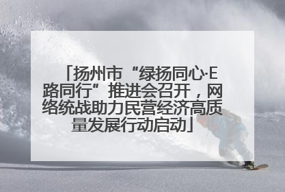 扬州市“绿扬同心·E路同行”推进会召开，网络统战助力民营经济高质量发展行动启动