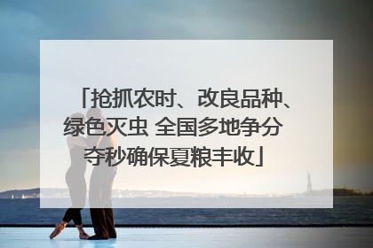 抢抓农时、改良品种、绿色灭虫 全国多地争分夺秒确保夏粮丰收
